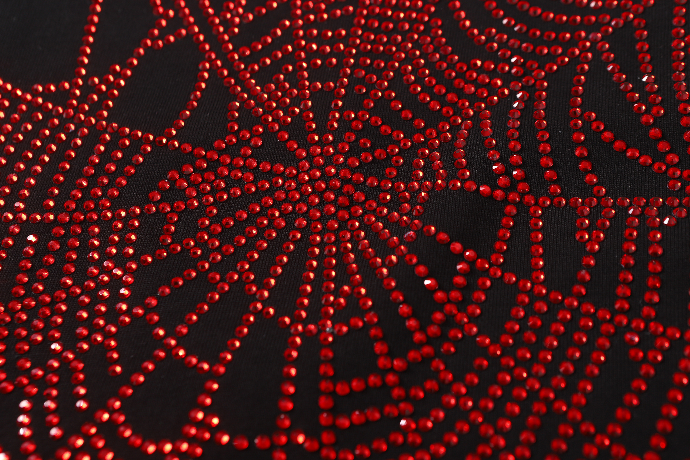 Sp5der Rhinestone T-shirt T014 Black/White