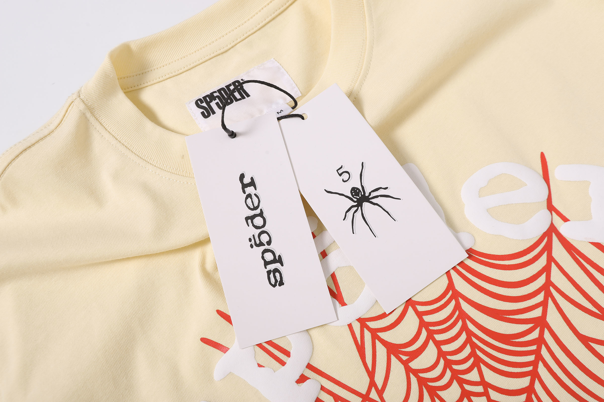 Sp5der T-shirt T002 Black/White/Khaki