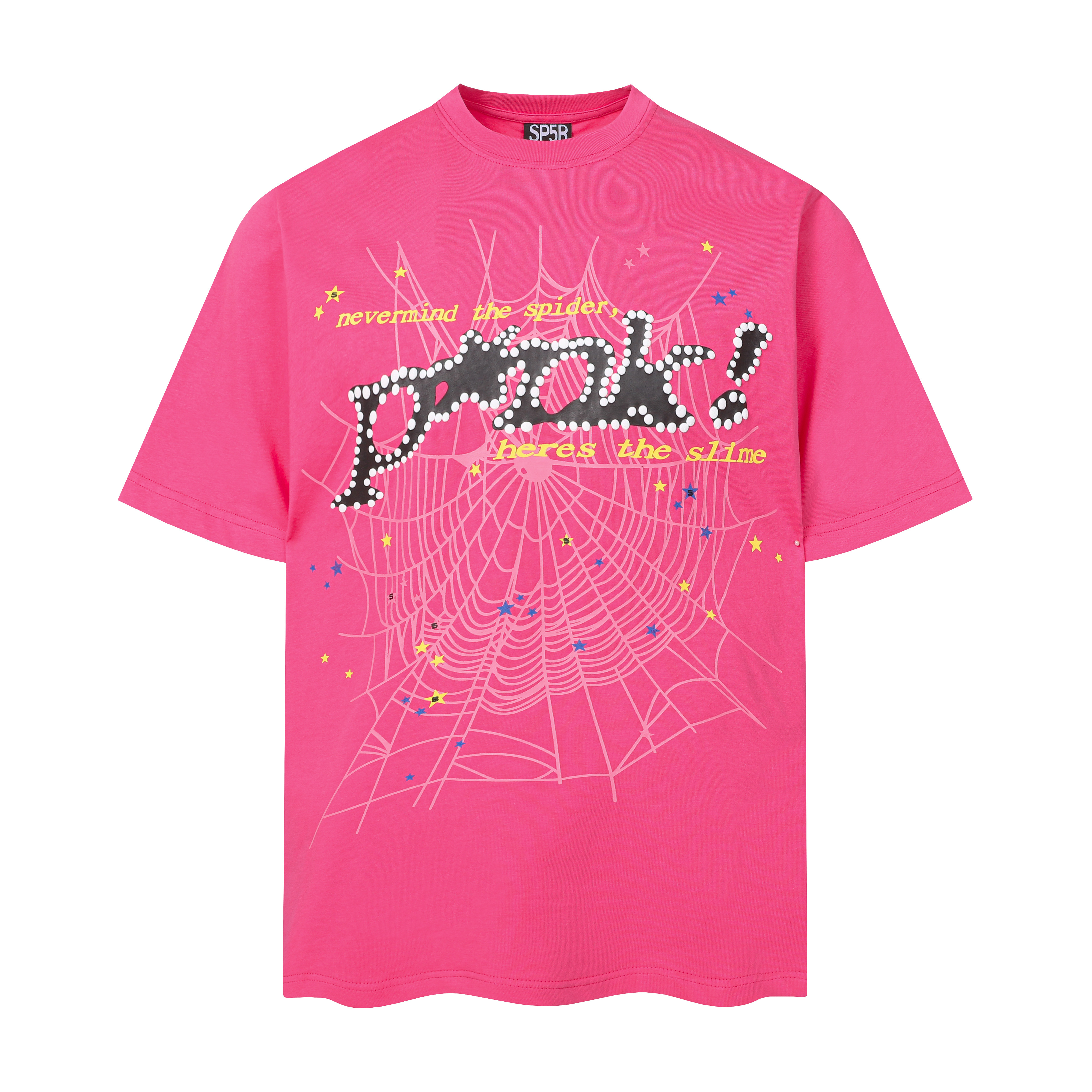 Sp5der T-shirt T009 Black/Blue/Pink