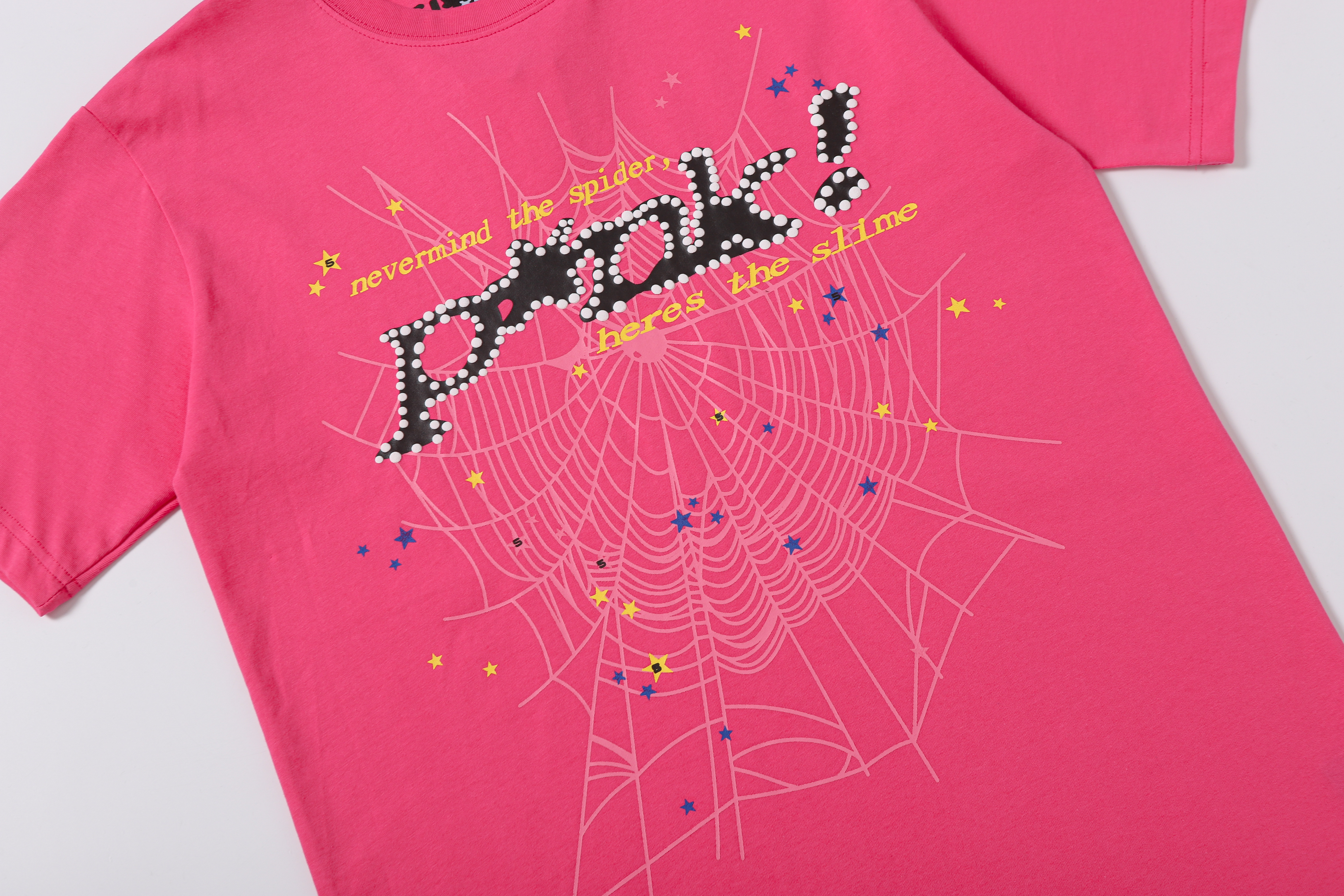 Sp5der T-shirt T009 Black/Blue/Pink