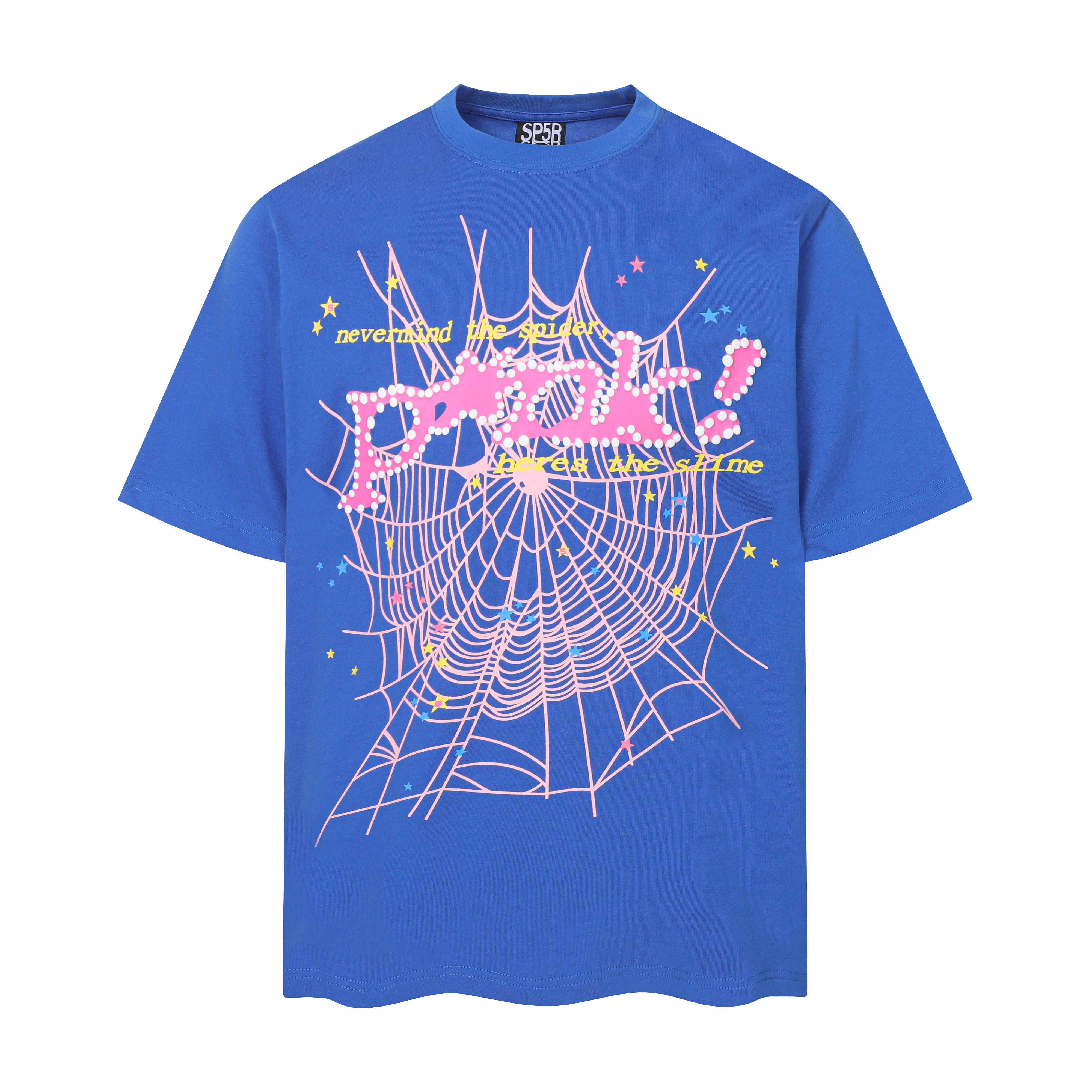 Sp5der T-shirt T009 Black/Blue/Pink