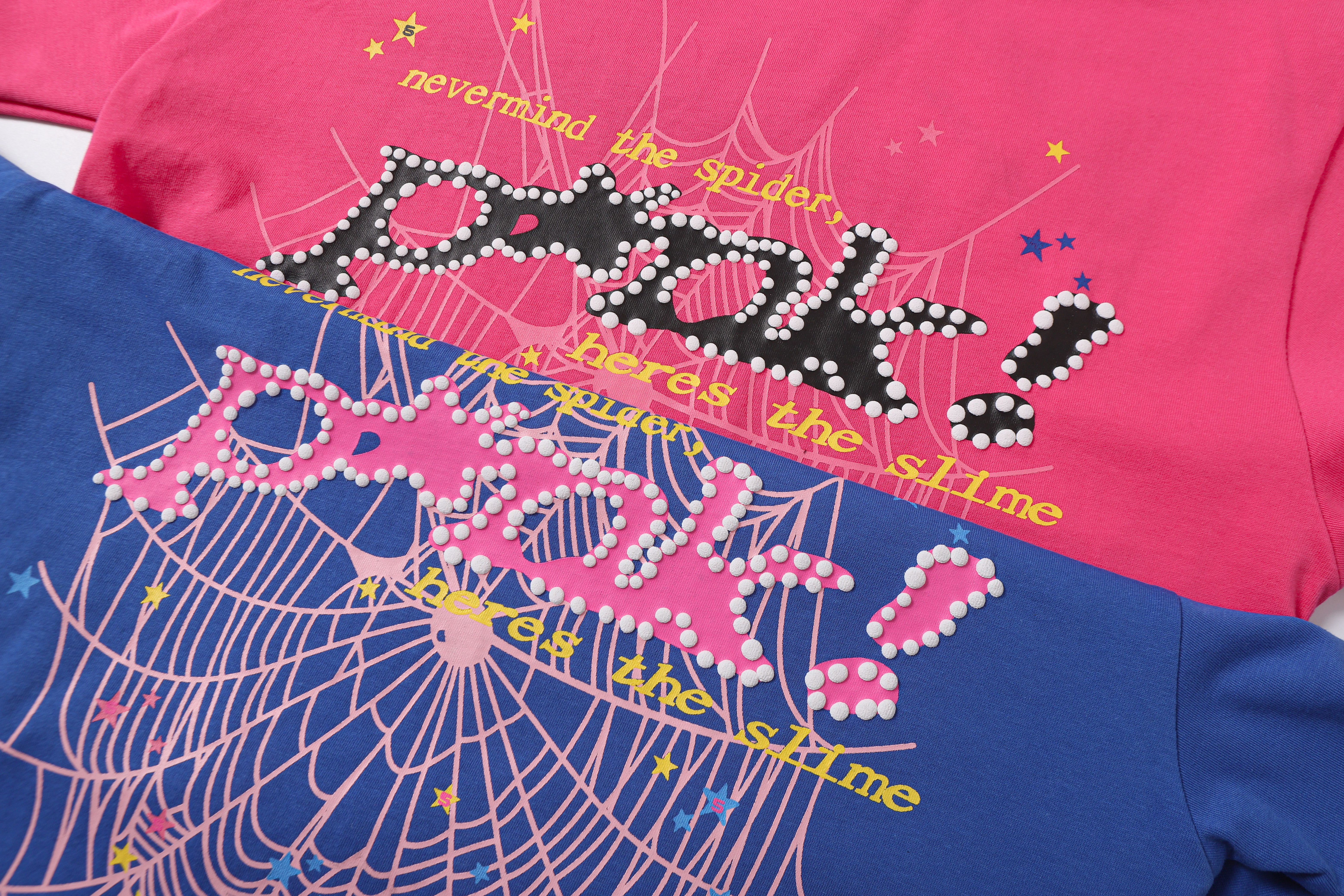 Sp5der T-shirt T009 Black/Blue/Pink