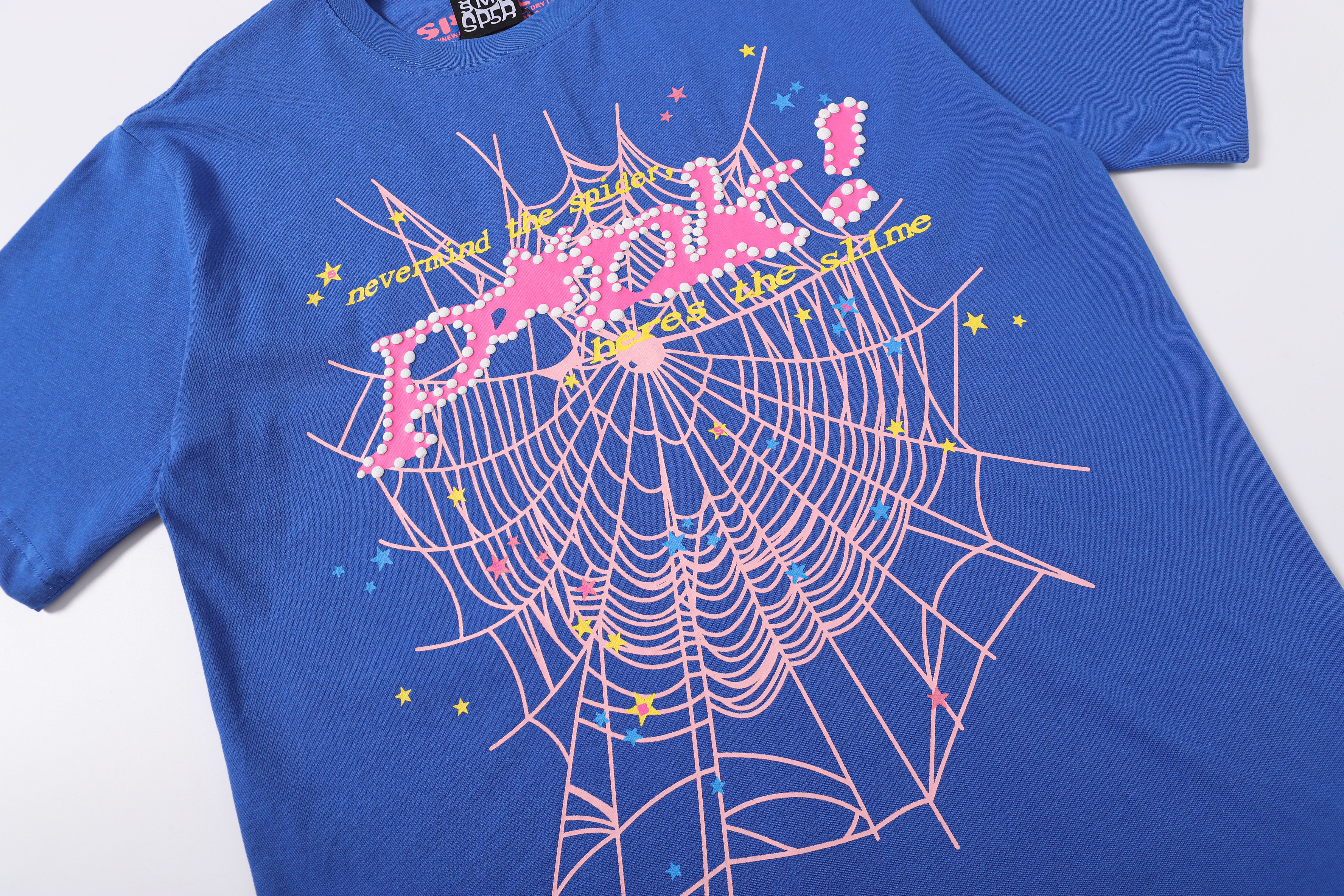 Sp5der T-shirt T009 Black/Blue/Pink