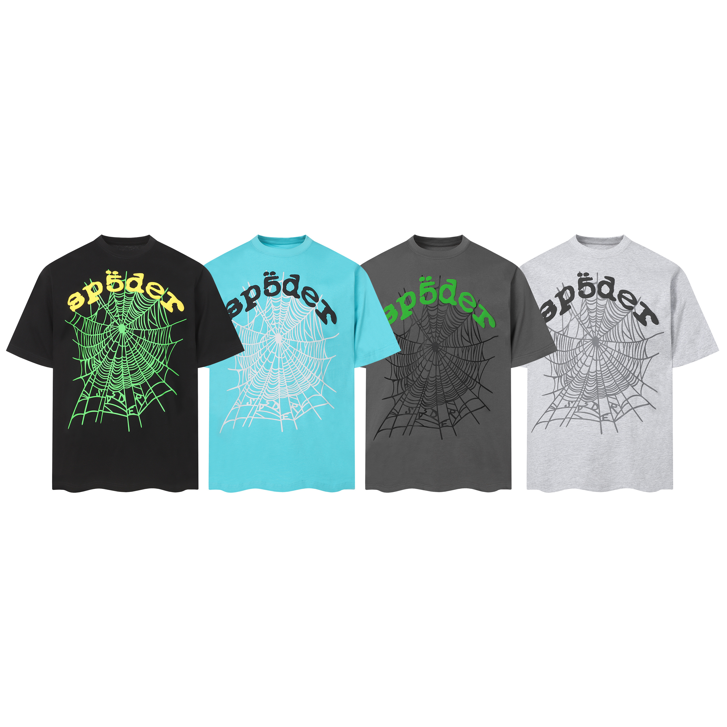 Sp5der T-shirt T010 Black/Blue/Gray/Olive
