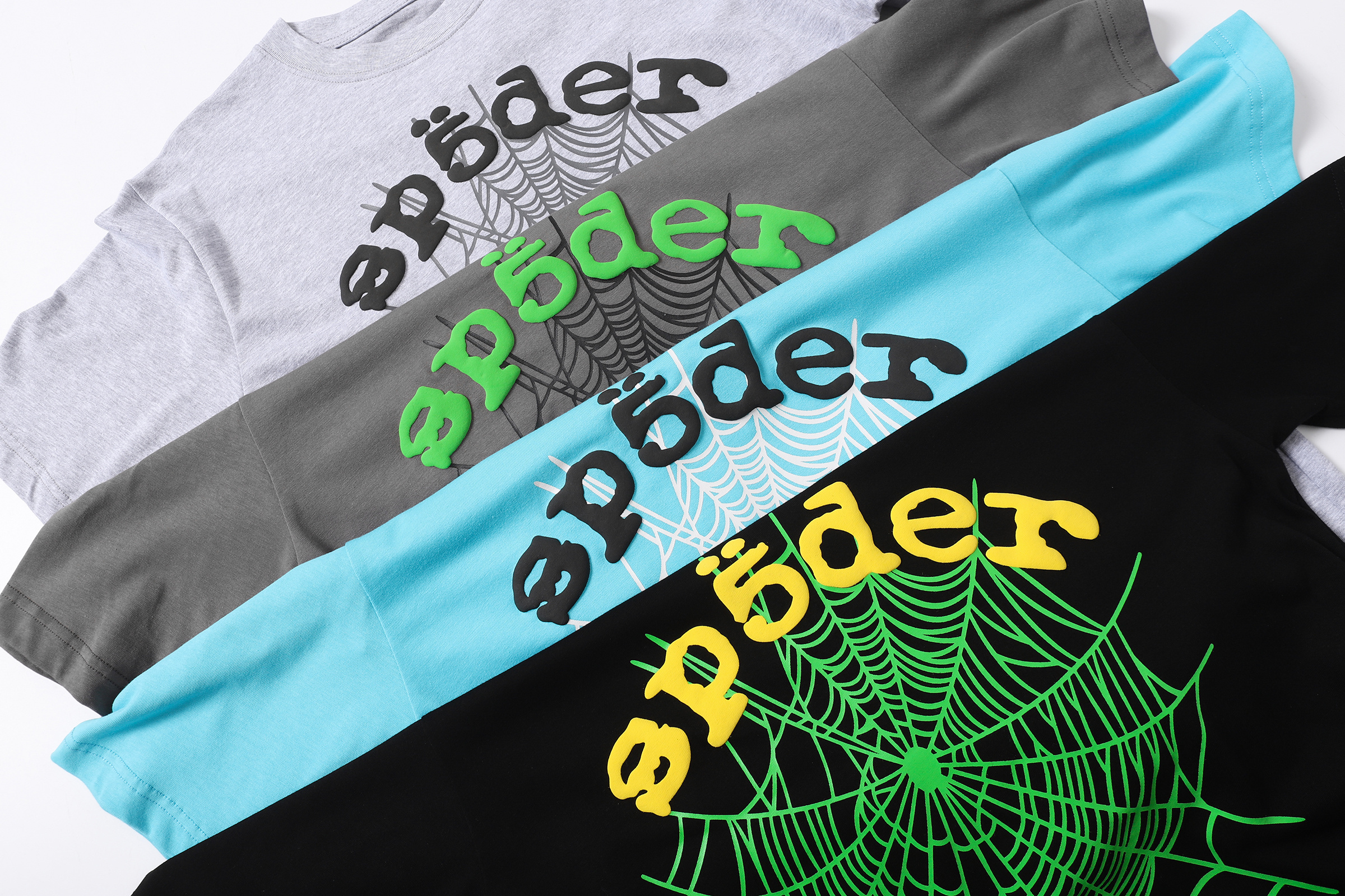 Sp5der T-shirt T010 Black/Blue/Gray/Olive