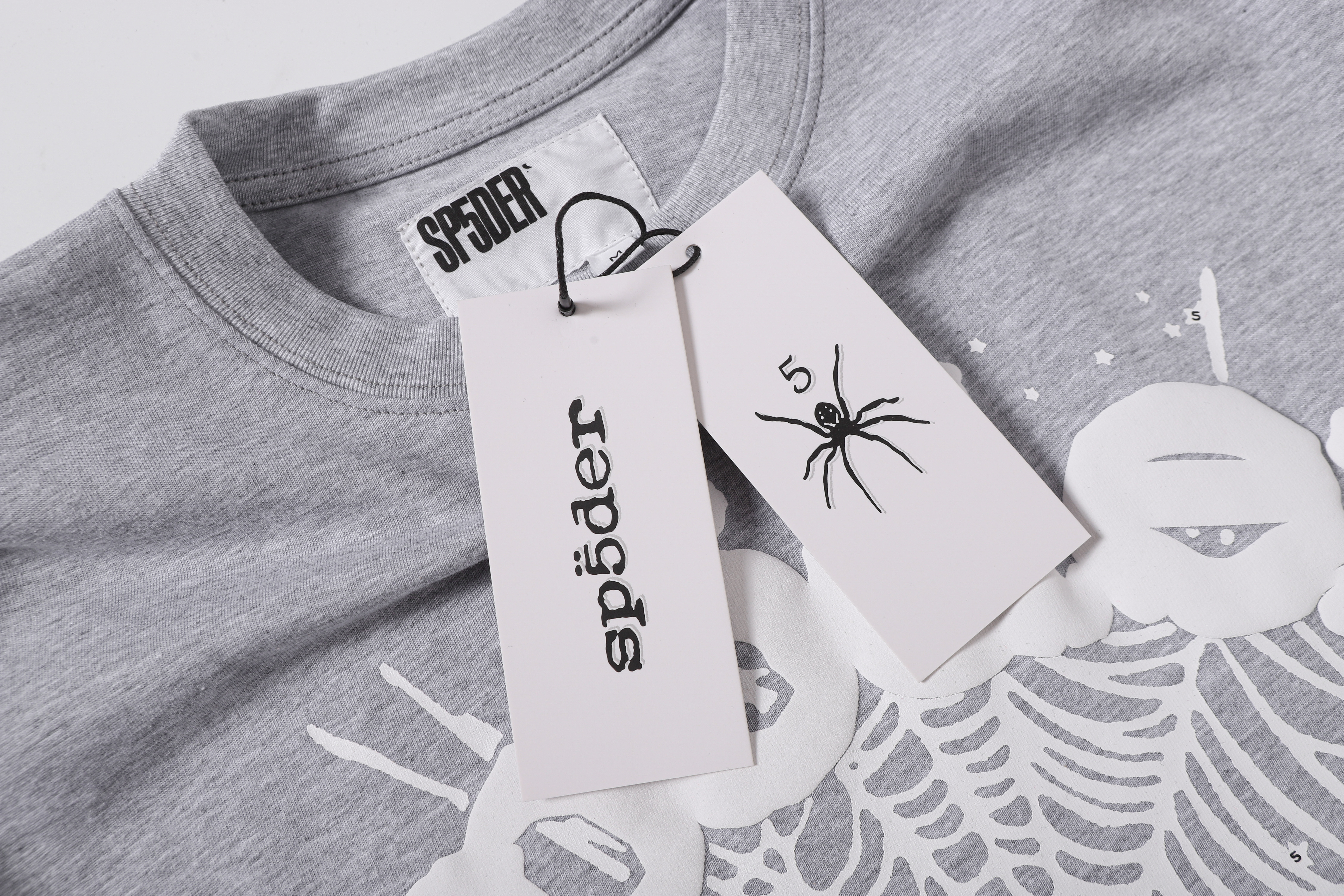 Sp5der T-shirt T011 Black/Gray