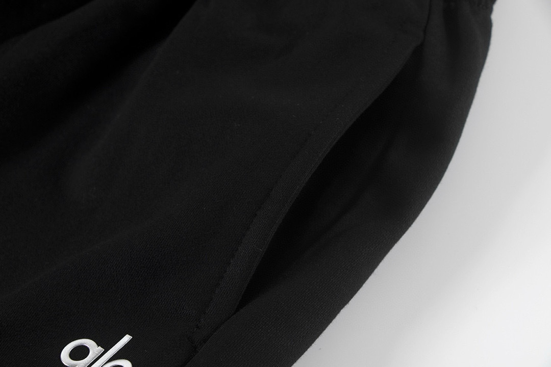 Alo Yoga Accolade Straight-leg Cotton-jersey Jogging Bottoms K504 Black