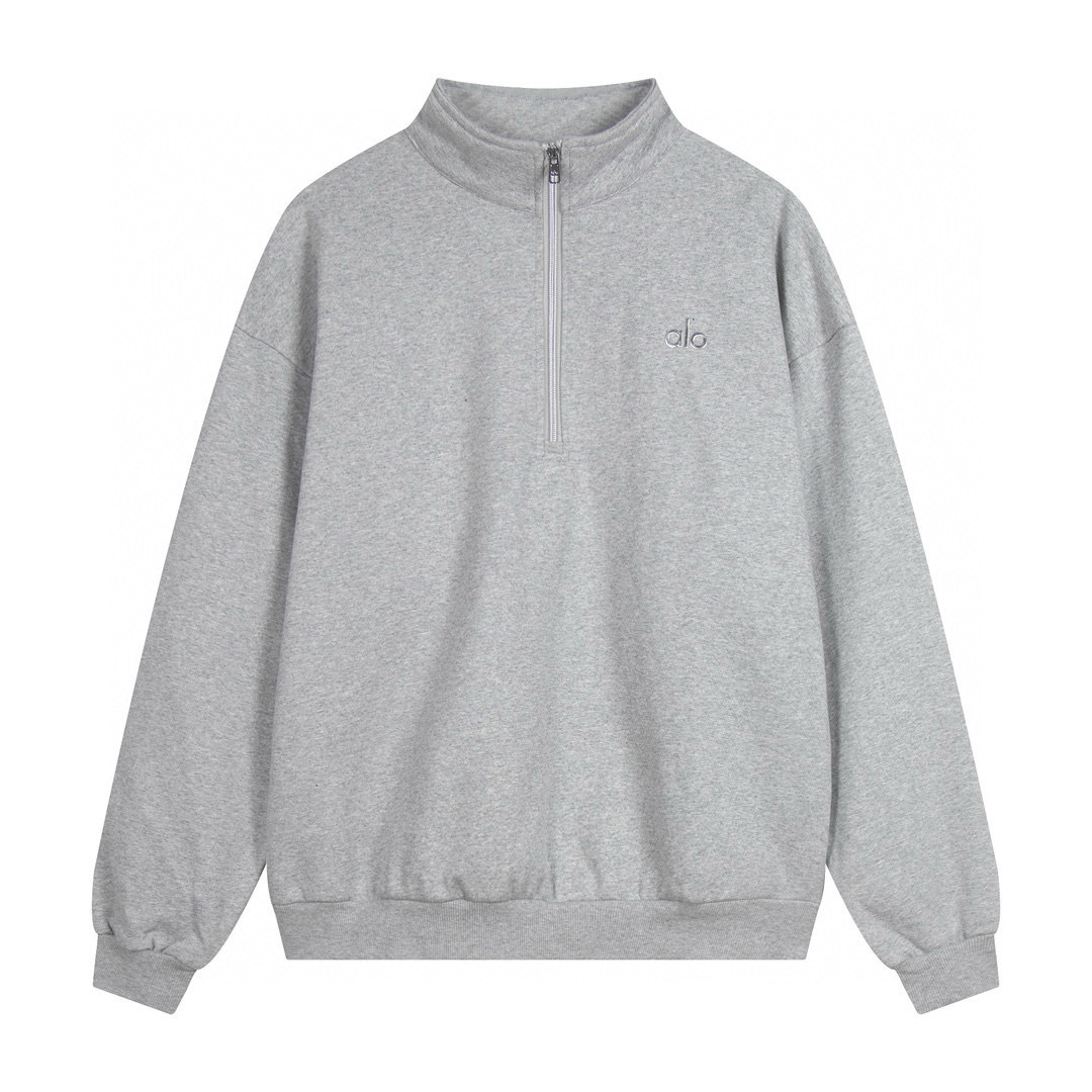 Alo Yoga Accolade 1/4 Zip Pullover K503 Gray