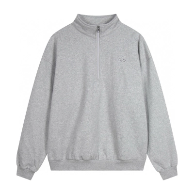 Alo Yoga Accolade 1/4 Zip Pullover K503 Gray 01