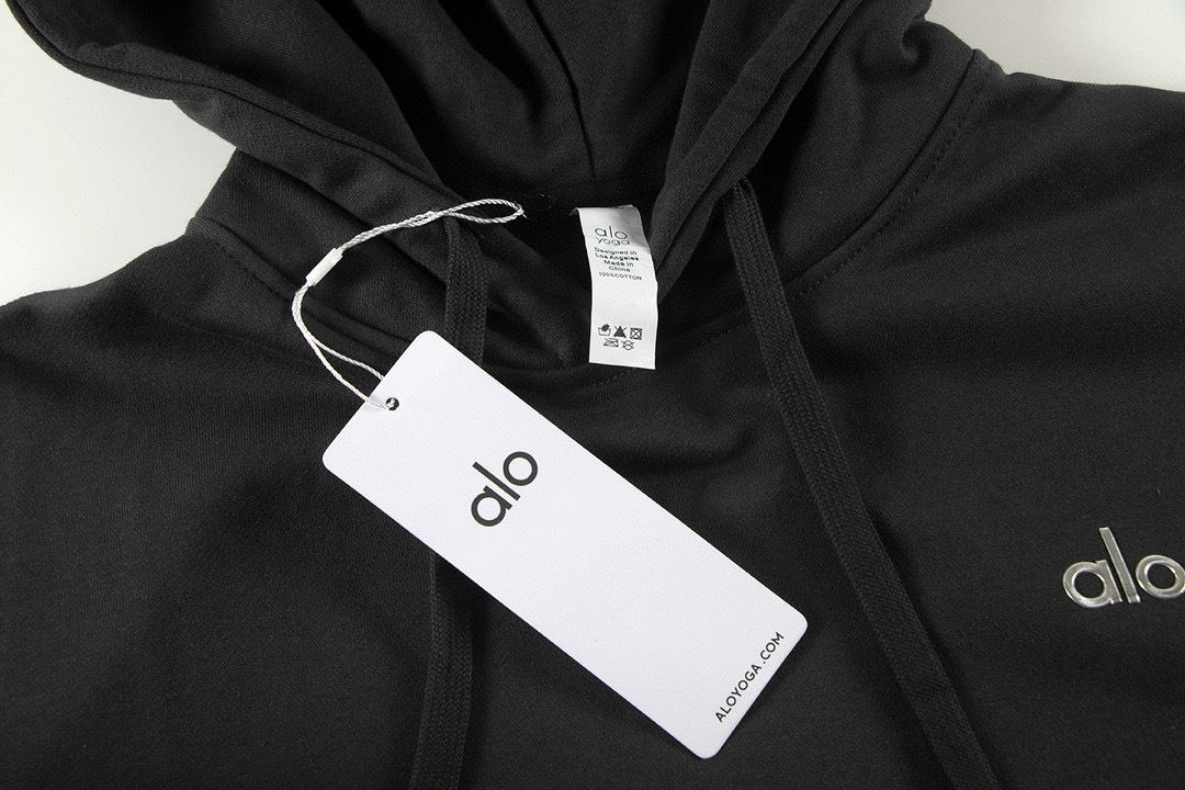 Alo Yoga Accolade Cotton-blend French Terry Hoodies K502 Dark Gray