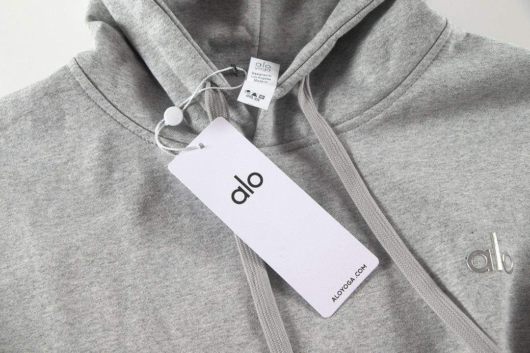Alo Yoga Accolade Cotton-blend French Terry Hoodies K502 Gray