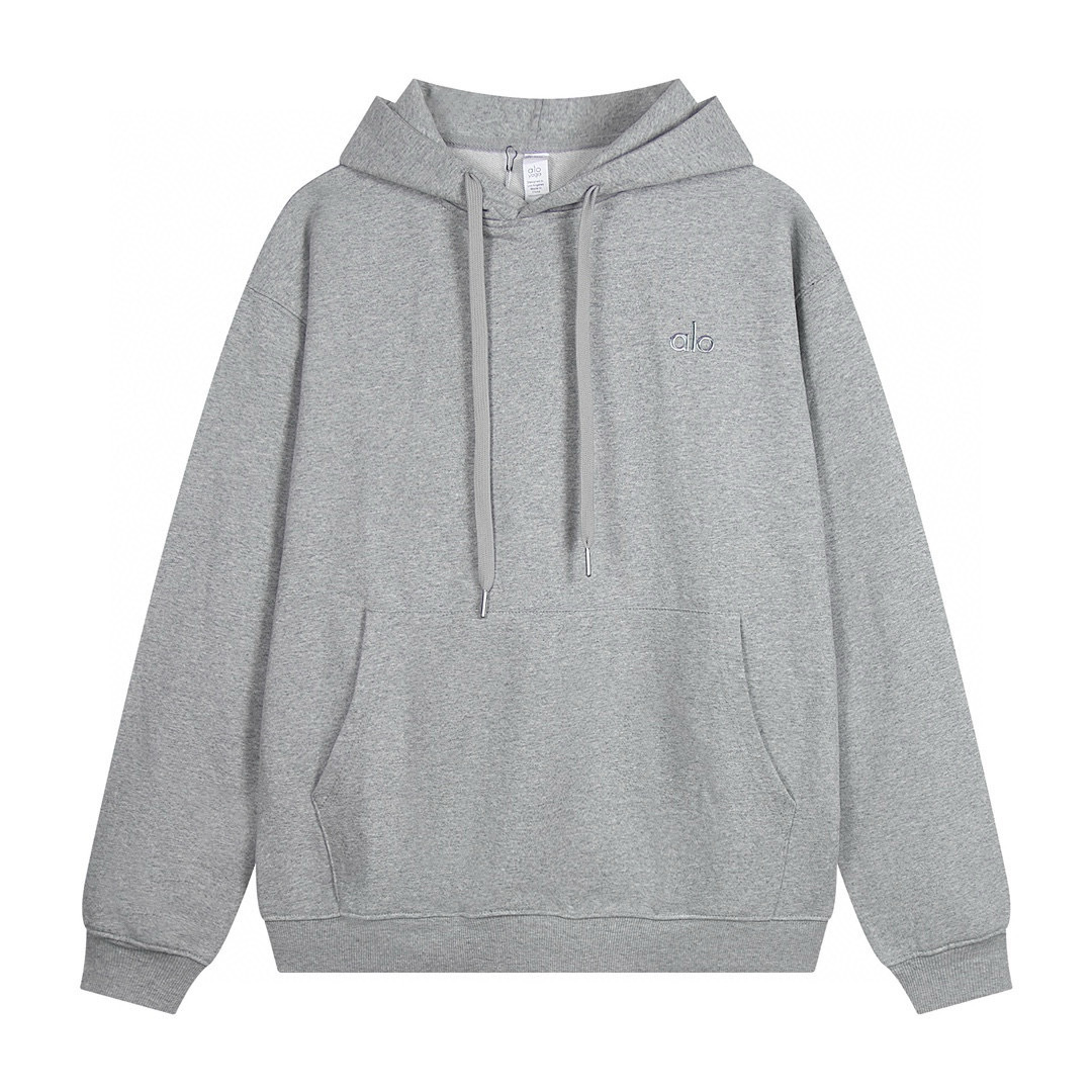 Alo Yoga Accolade Cotton-blend French Terry Hoodies K502 Gray