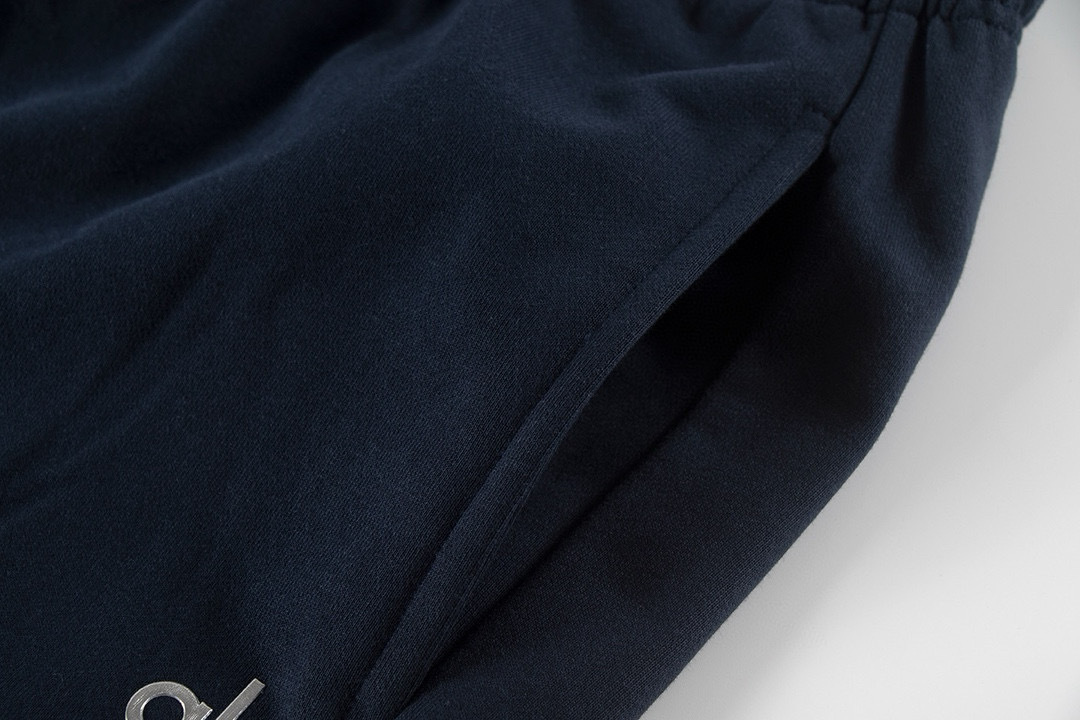 Alo Yoga Accolade Straight-leg Cotton-jersey Jogging Bottoms K504 Dark Blue