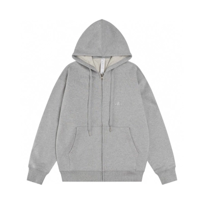 Alo Yoga Zip-Up Hoodie K521 Gray 01