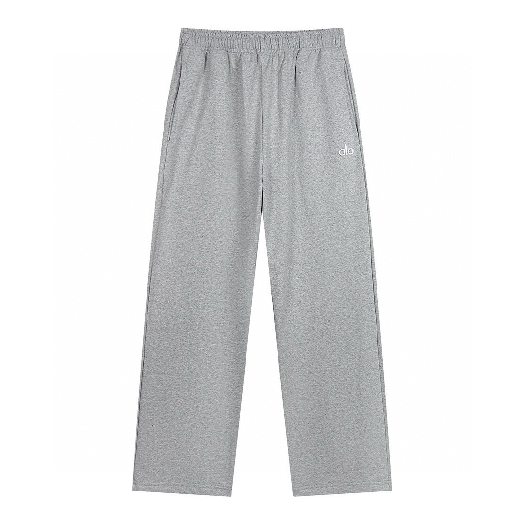 Alo Yoga Accolade Straight-leg Cotton-jersey Jogging Bottoms K504 Gray
