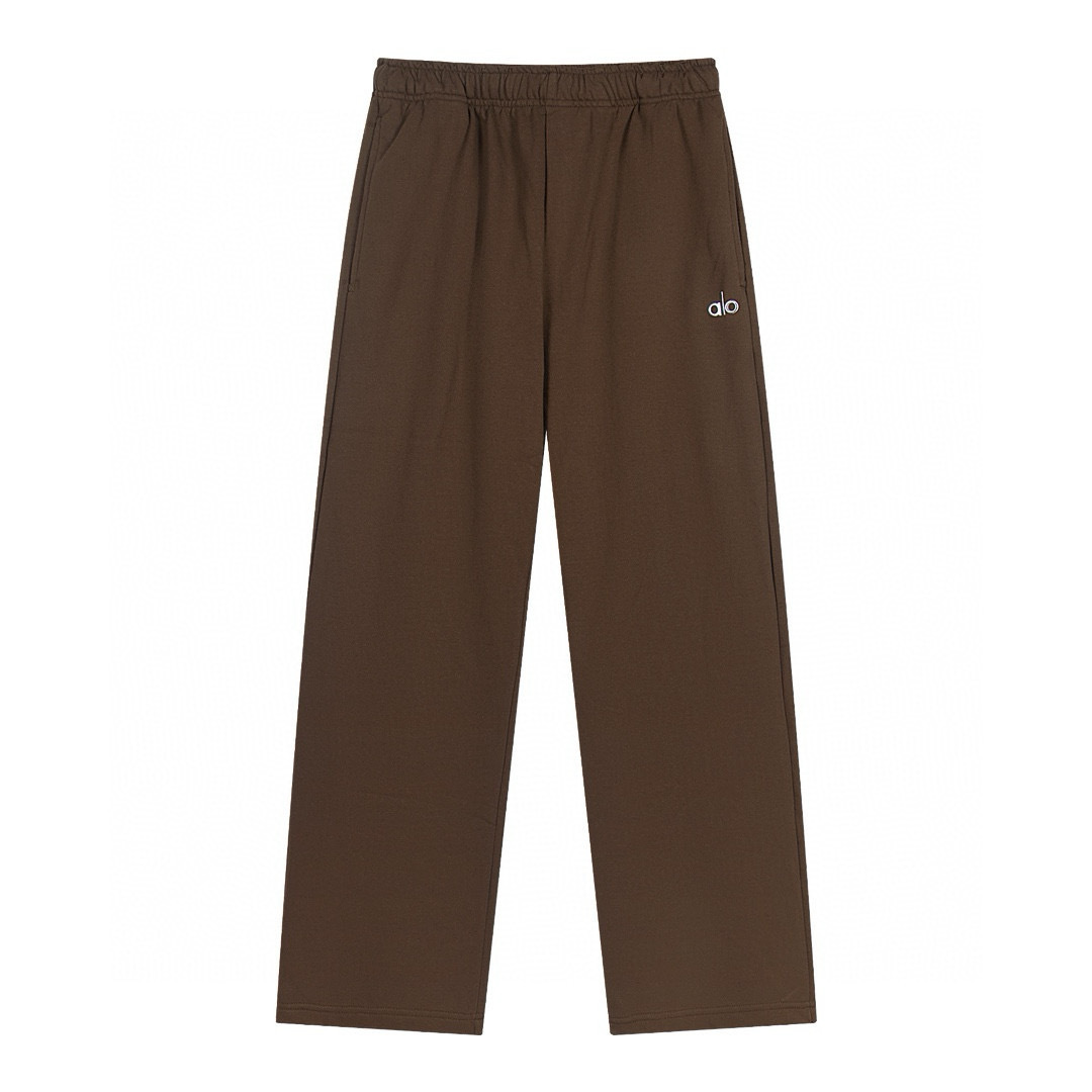 Alo Yoga Accolade Straight-leg Cotton-jersey Jogging Bottoms K504 Brown