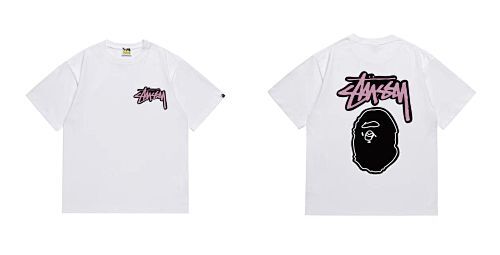 Bape T-shirt #206 Collaboration T-Shirt White/Black/Gray/Pink/Red