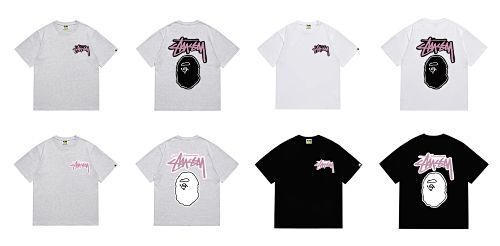 Bape T-shirt #206 Collaboration T-Shirt White/Black/Gray/Pink/Red
