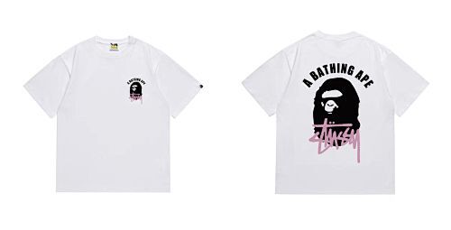 Bape T-shirt #207 Collaboration T-Shirt White/Black/Gray/Pink/Red