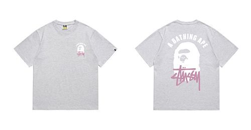 Bape T-shirt #207 Collaboration T-Shirt White/Black/Gray/Pink/Red