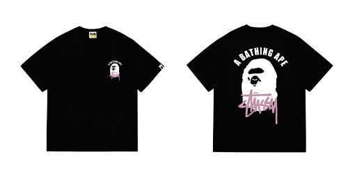 Bape T-shirt #207 Collaboration T-Shirt White/Black/Gray/Pink/Red
