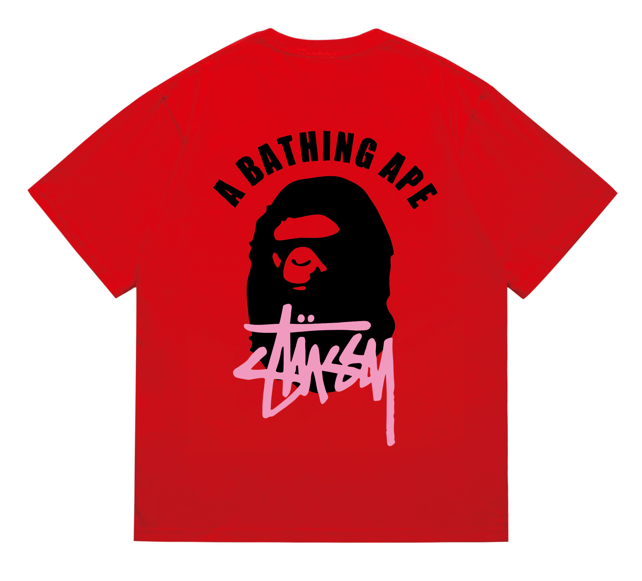 Bape T-shirt #207 Collaboration T-Shirt White/Black/Gray/Pink/Red