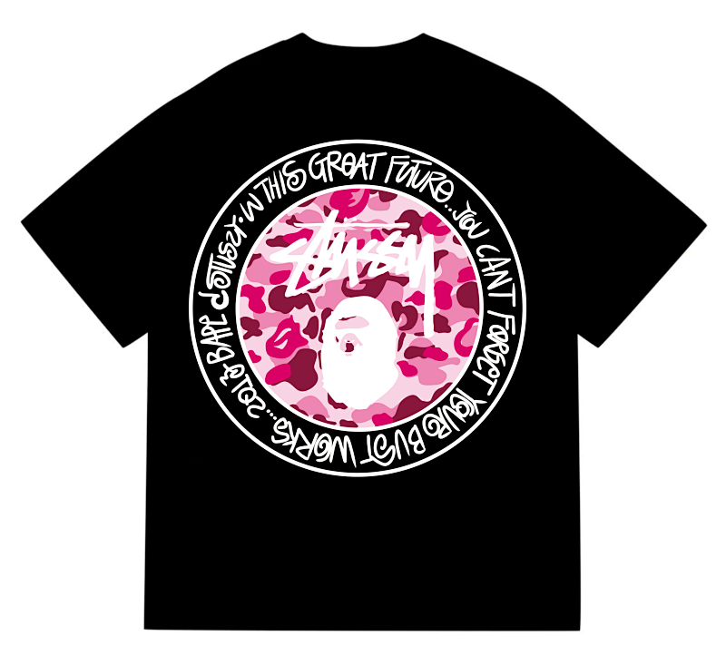 Bape T-shirt #216 T-Shirt White/Black/Gray/Pink/Red