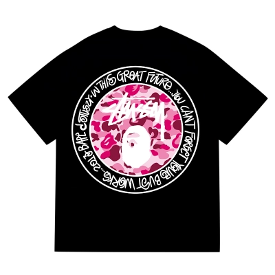 Bape T-shirt #216 T-Shirt White/Black/Gray/Pink/Red 01