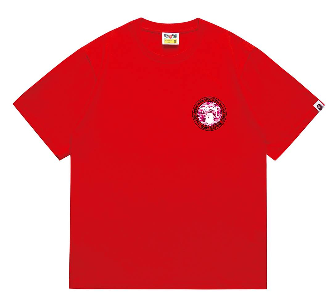 Bape T-shirt #216 T-Shirt White/Black/Gray/Pink/Red