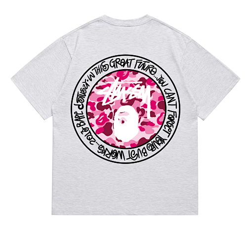 Bape T-shirt #216 T-Shirt White/Black/Gray/Pink/Red