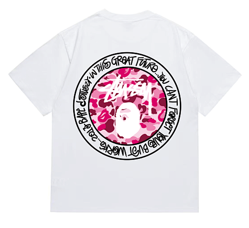 Bape T-shirt #216 T-Shirt White/Black/Gray/Pink/Red
