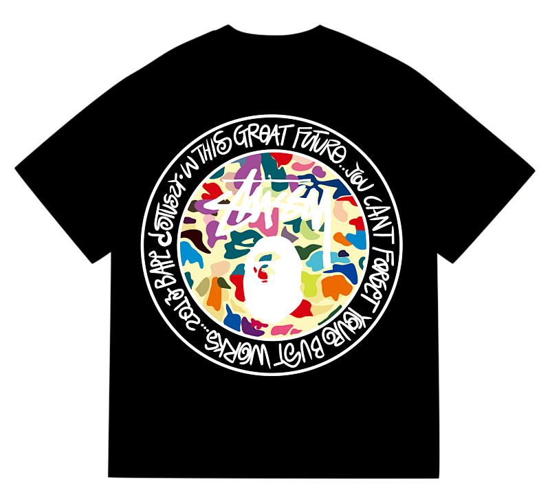 Bape T-shirt #217 T-Shirt White/Black/Gray/Pink/Red