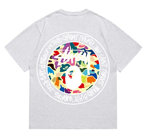 Bape T-shirt #217 T-Shirt White/Black/Gray/Pink/Red