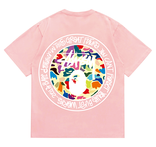 Bape T-shirt #217 T-Shirt White/Black/Gray/Pink/Red