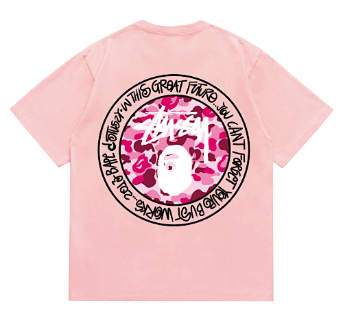 Bape T-shirt #216 T-Shirt White/Black/Gray/Pink/Red