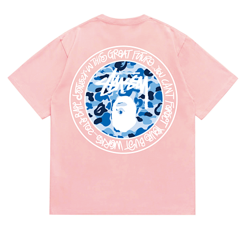 Bape T-shirt #218 T-Shirt White/Black/Gray/Pink/Red