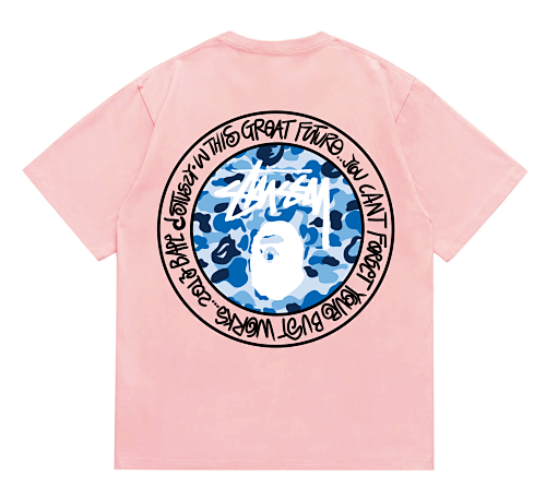 Bape T-shirt #218 T-Shirt White/Black/Gray/Pink/Red