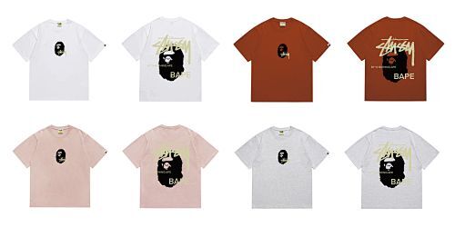 Bape T-shirt #210 T-Shirt White/Black/Gray/Pink/Red