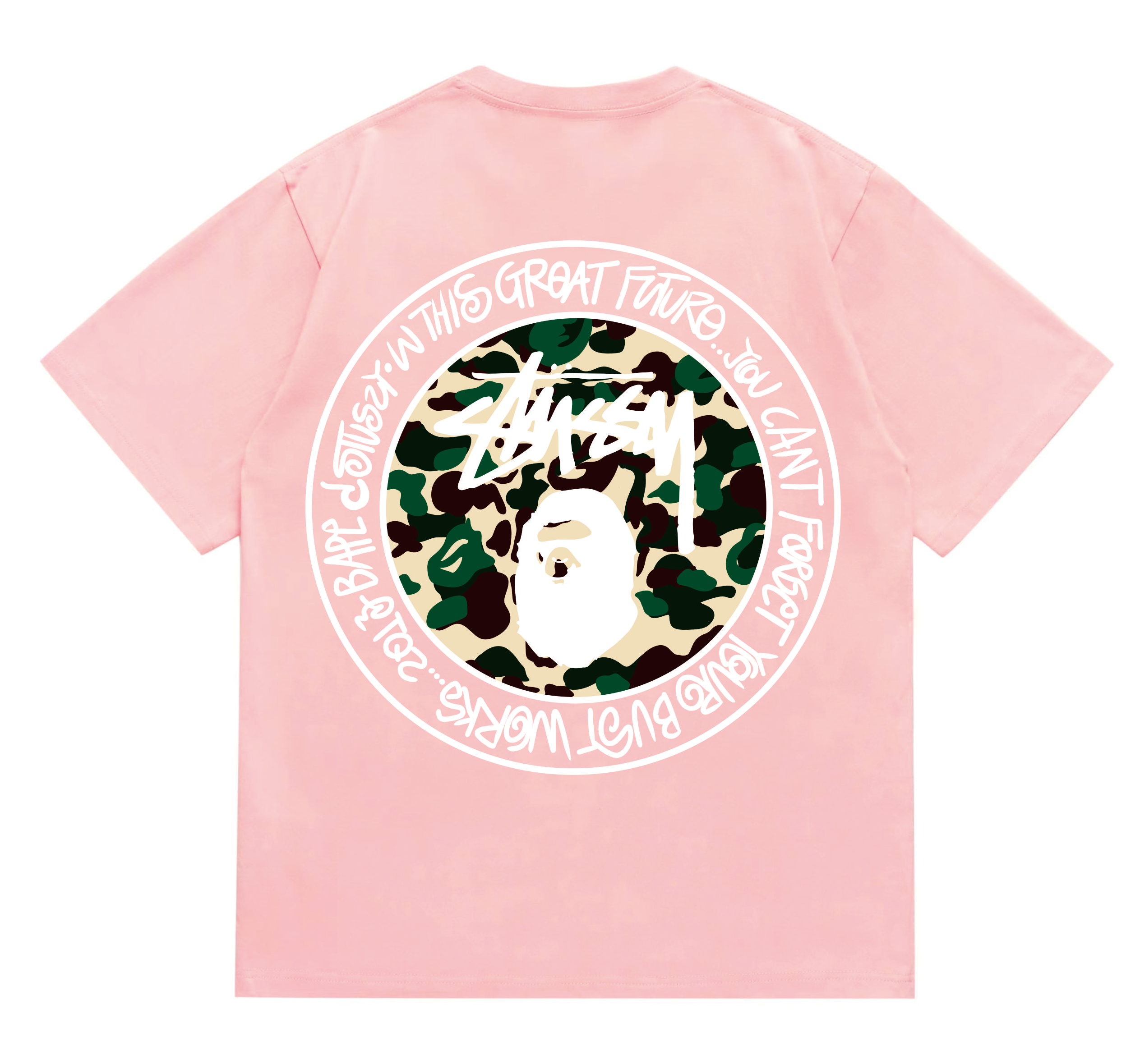 Bape T-shirt #219 T-Shirt White/Black/Gray/Pink/Red