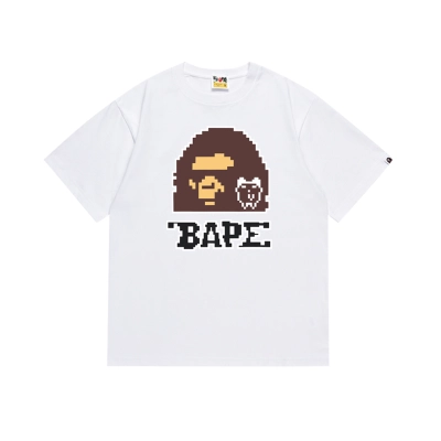 Bape T-shirt #224 T-Shirt White/Black 01