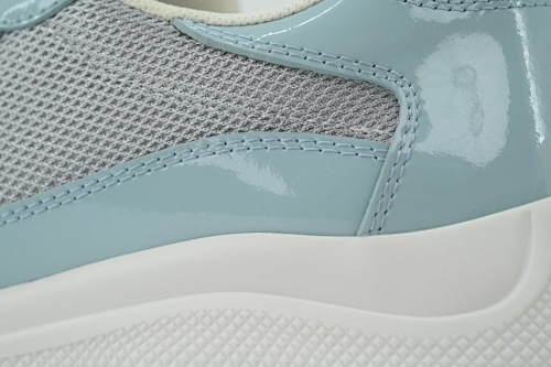 Prada America's Cup Sneakers Patent Leather Sky Blue