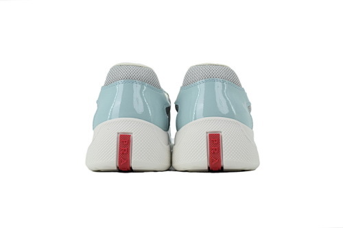 Prada America's Cup Sneakers Patent Leather Sky Blue