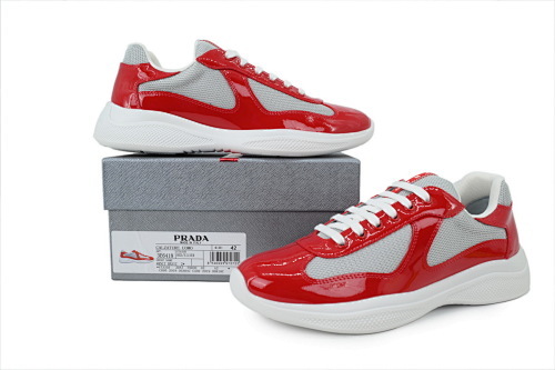 Prada America's Cup Patent Royal Red Silver 4E3400_ASZ_F0F5C