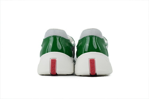 Prada America's Cup Sneakers Patent Leather Green