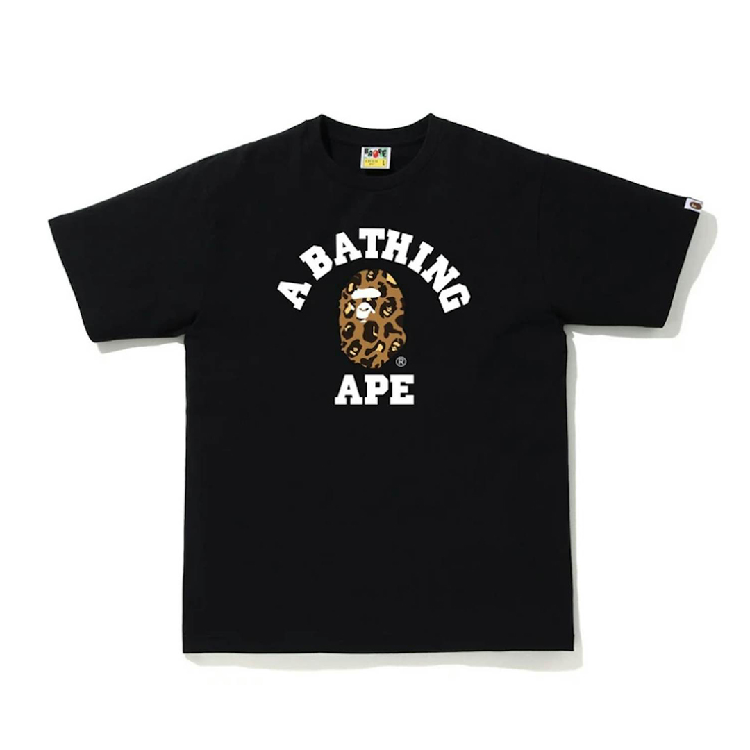 Bape Leopard College T-shirt Black