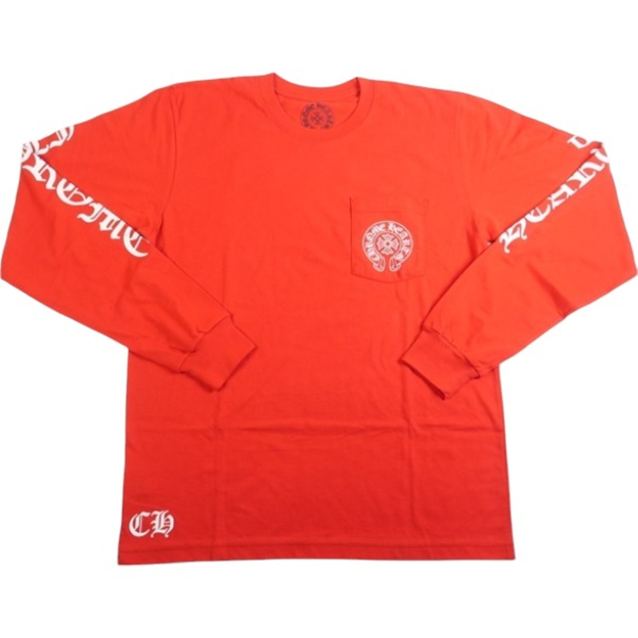 Chrome Hearts Scroll Label Long-Sleeve Orange Red