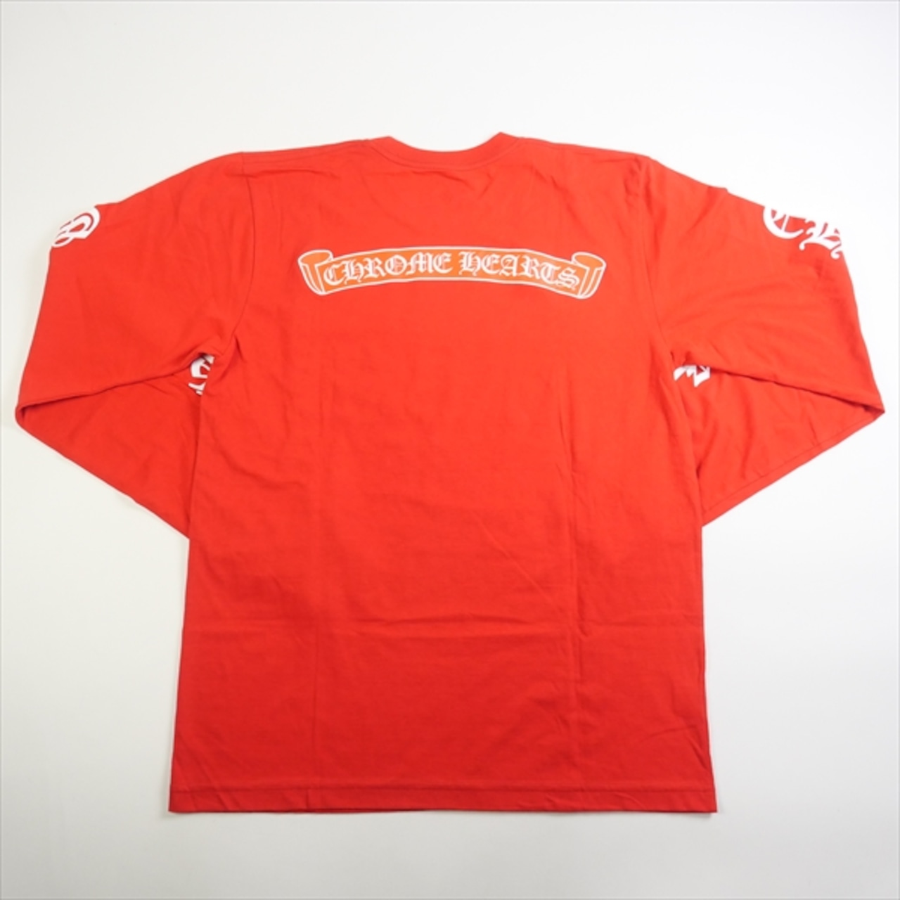 Chrome Hearts Scroll Label Long-Sleeve Orange Red