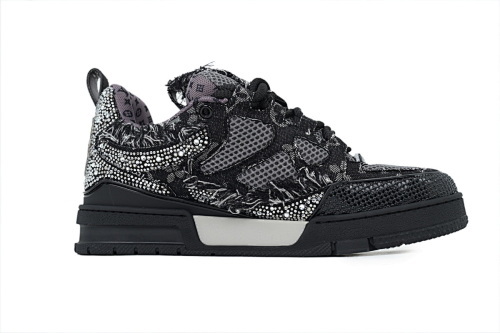 Louis Vuitton LV Skate Trainer Black Swarovski Monogran 1ABMHV