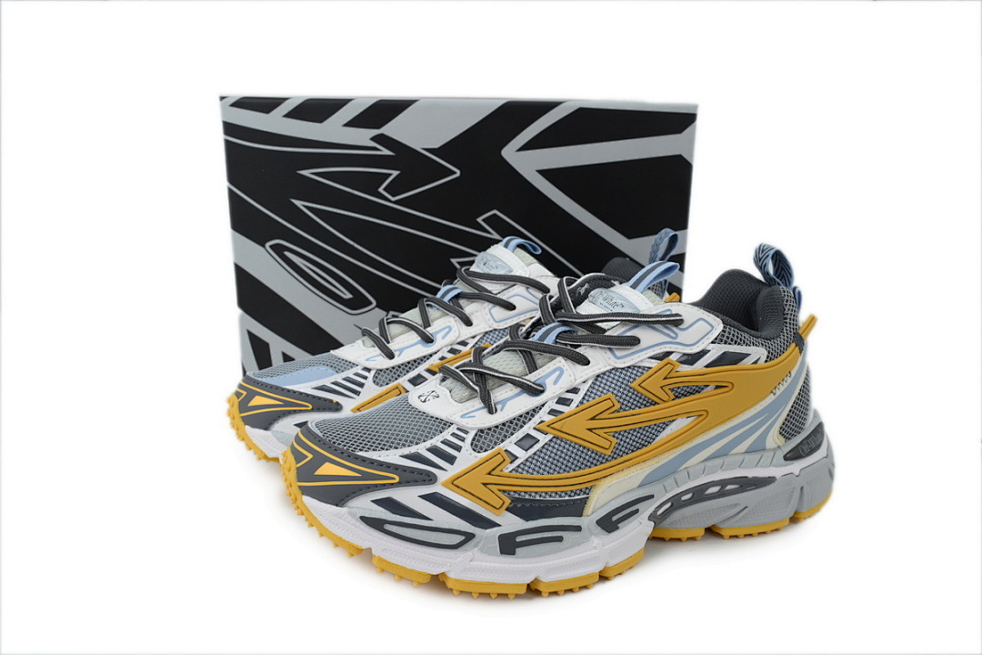 Off-white Be Right Back Yellow Gray OMIA295S 26FAB002 4C16