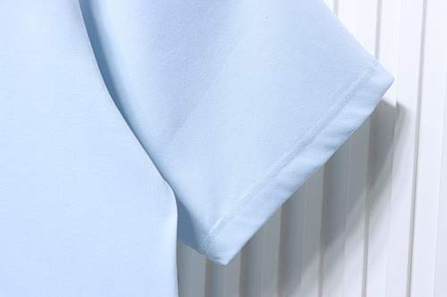 Alo Embroidered Logo Solid-Color T-Shirt Blue